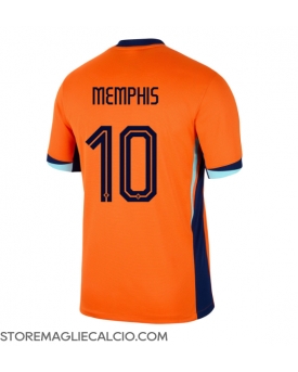 Paesi Bassi Memphis Depay #10 Maglia Gara Casa Repliche Europei 2024